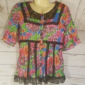 2 for 15.00 NY Collection Multi Color Button Down